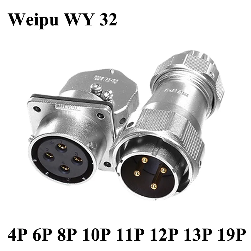 

Weipu WY32 Waterproof Aviation Female Socket Male Plug Connector Fixed And Movable Power Adapter 4 6 8 8B 10 10B 11 12 13 19 Pin