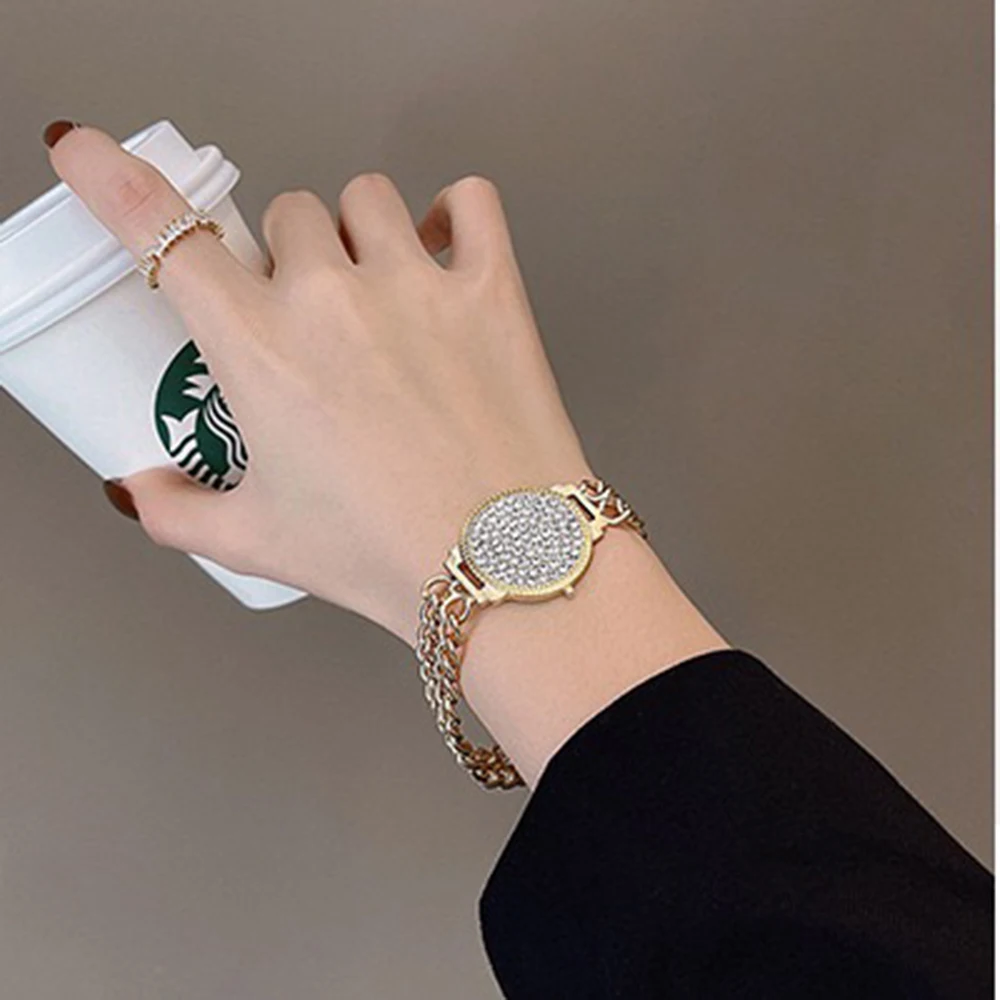 Часы женские кварцевые в стиле хип-хоп 6 шт.