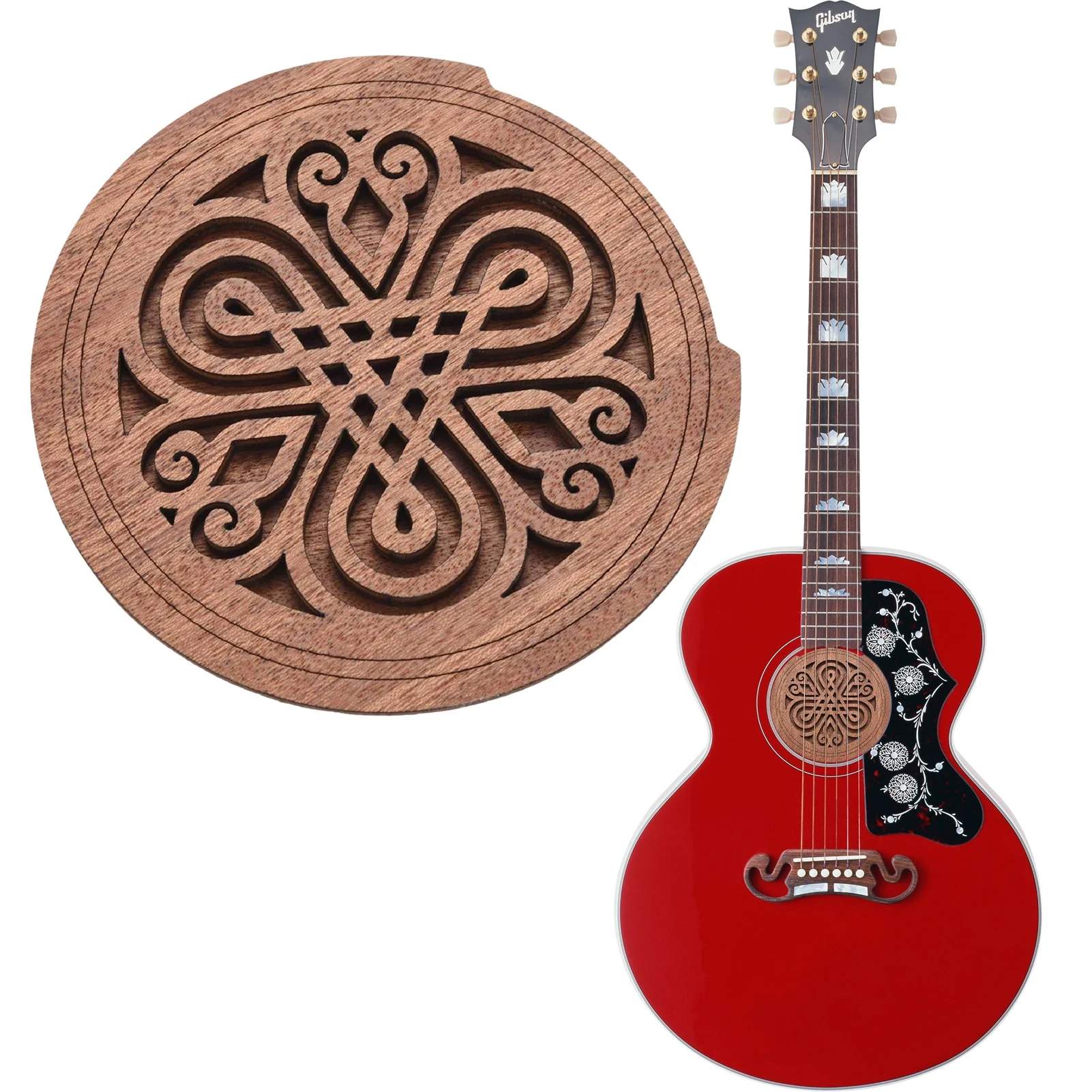 Чехол для акустической гитары оконная решетка деревянный чехол |