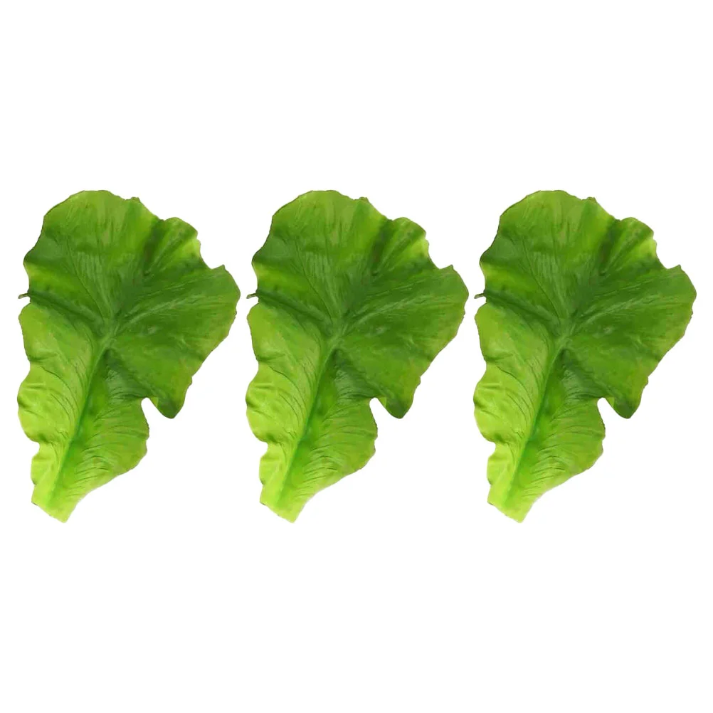 

Artificial Fake Lettuce Leaves Vegetable Vegetables Leaf Salad Green Latus Decor Model Realistic Simulation Kitchen Home Faux