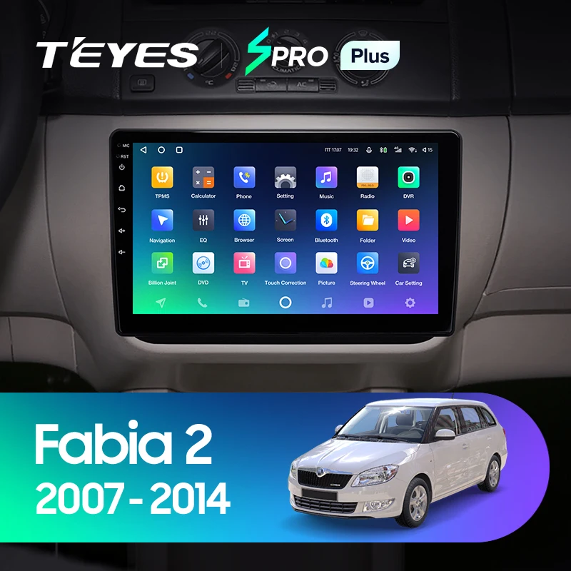 TEYES SPRO Plus Штатная магнитола For Шкода Фабия 2 Skoda Fabia 2007 - 2014 Android 10 до 8-ЯДЕР 4 + 64ГБ 32EQ DSP