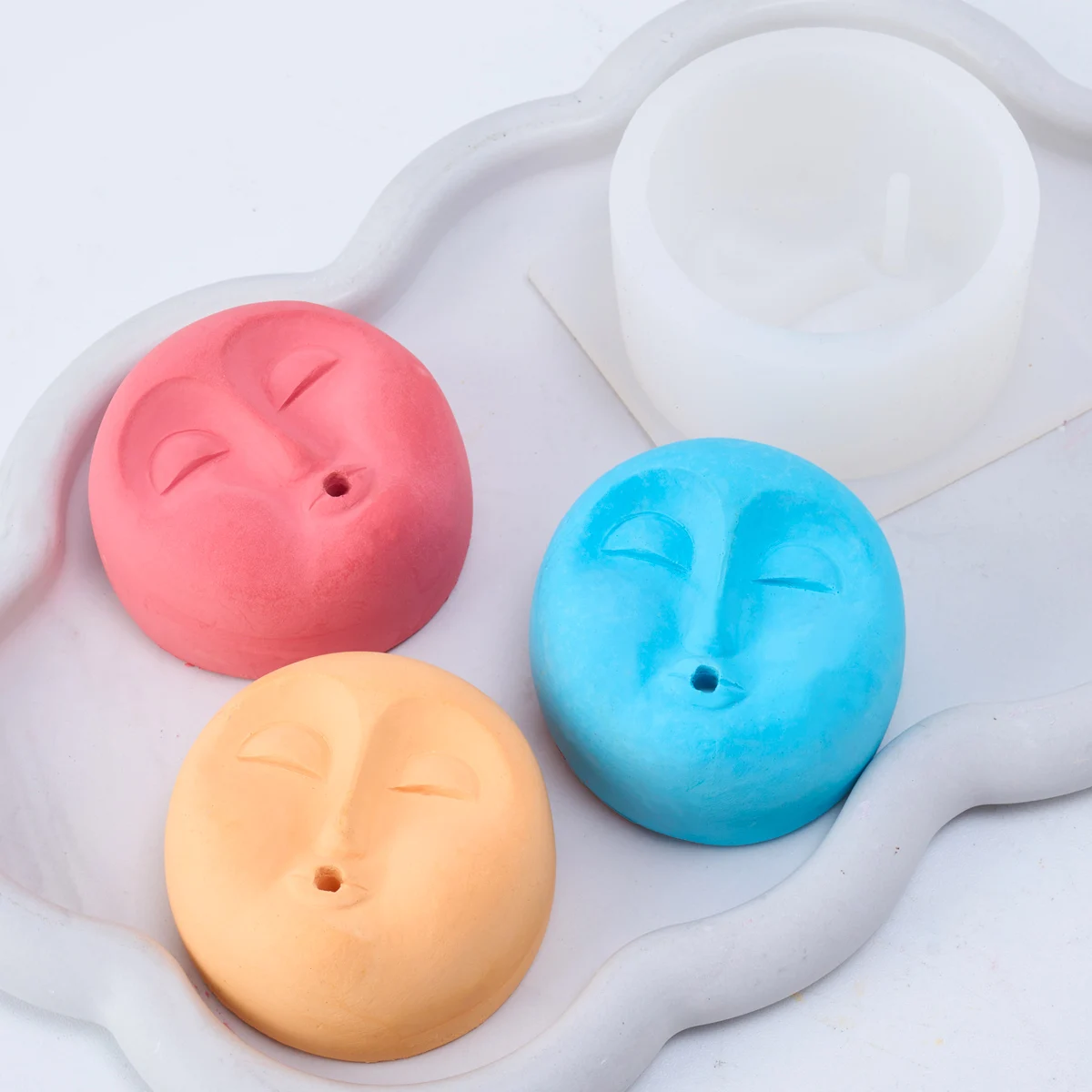 Основа для благовоний с человеческим лицом силиконовая форма пластырь