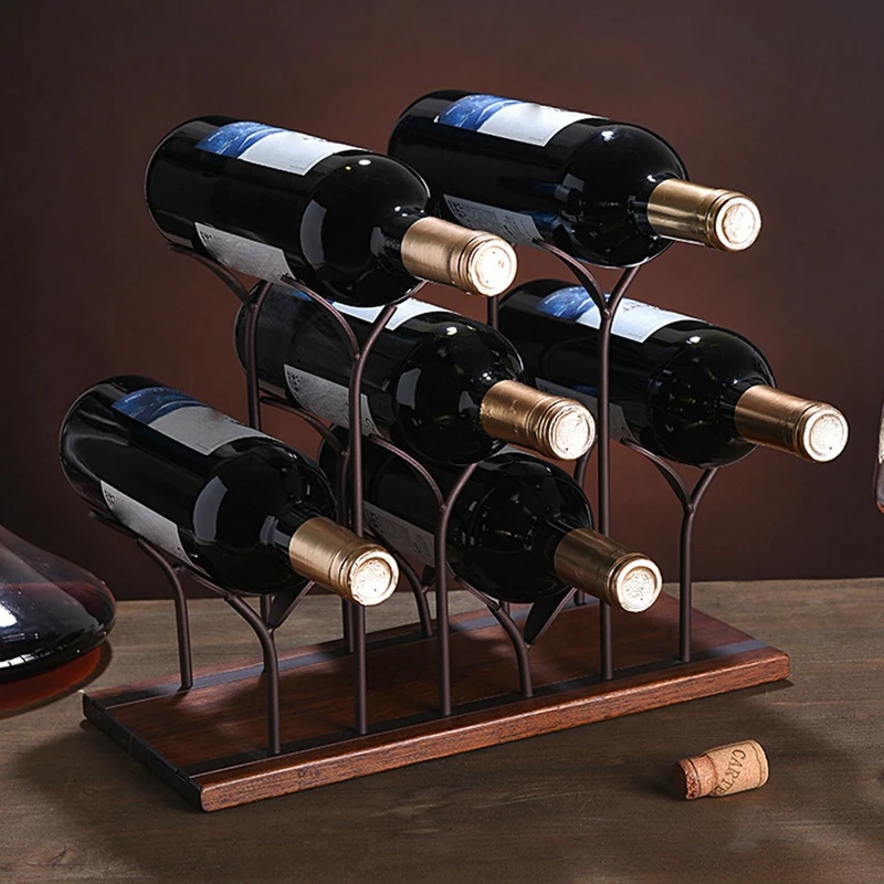 Creative Little Sapling Wine Rack Kitchen Storage Stand Cabinet Grape Shelf Display Bar Decorations