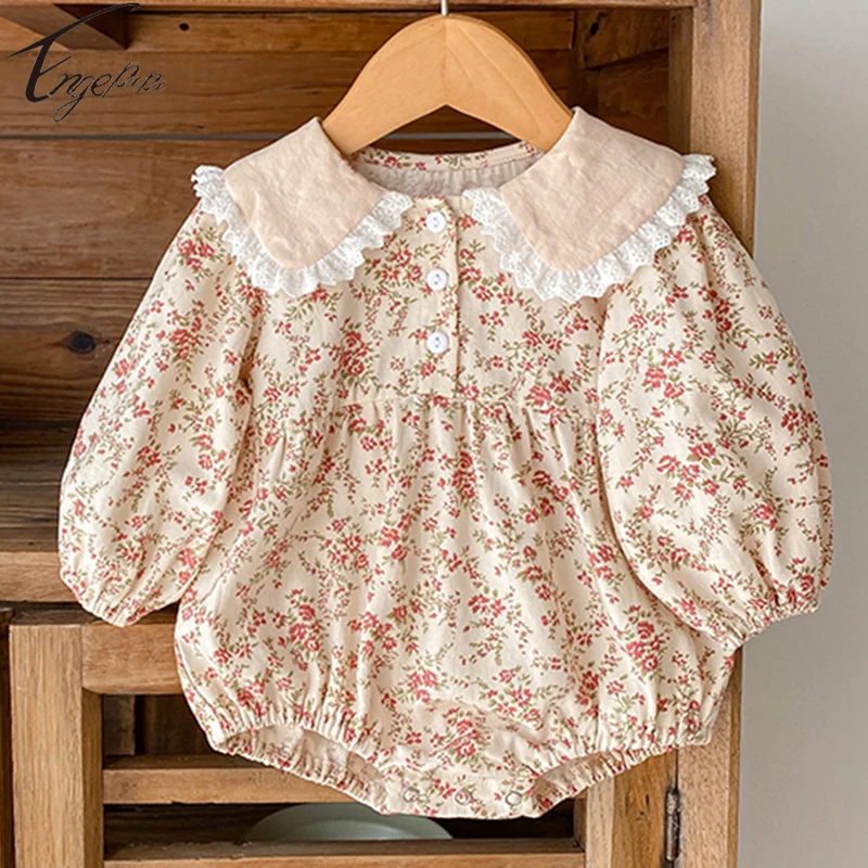 

Комбинезон принцессы с длинным рукавом и цветочным принтом, весна-осень