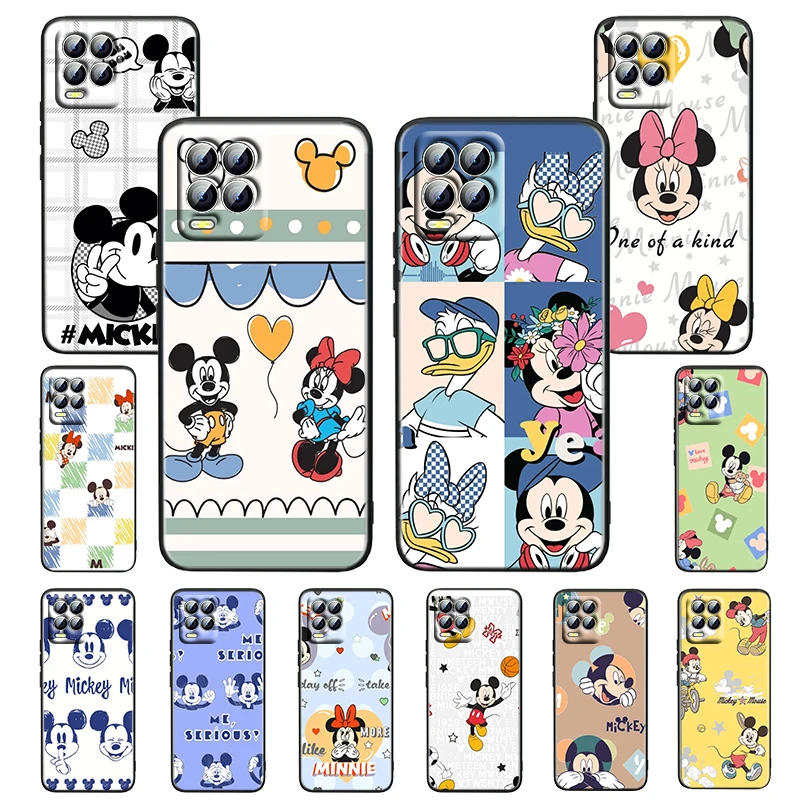 

Mickey Mouse Disney Cool Black Phone Case For OPPO Realme GT Neo Master Edition 9i 8 7 Pro C21S Narzo 30 Soft Fundas Cover Coque