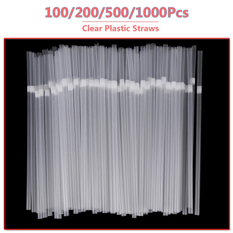 

21 Cm Long Transparent Drinking Plastic Straws for Bar Party Cocktail Beverage Disposable Kitchenware Drink Rietjes