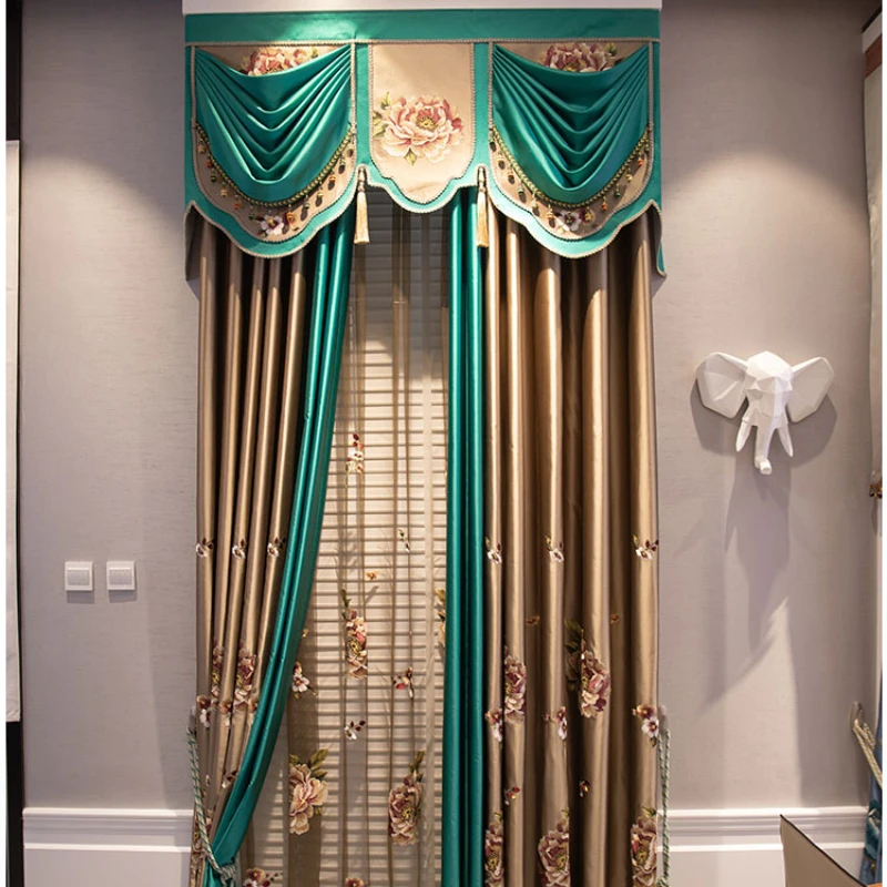 

Шторы блэкаут с вышивкой, шторы из искусственного шелка в китайском стиле, в европейском ретро стиле, для гостиной, столовой, спальни