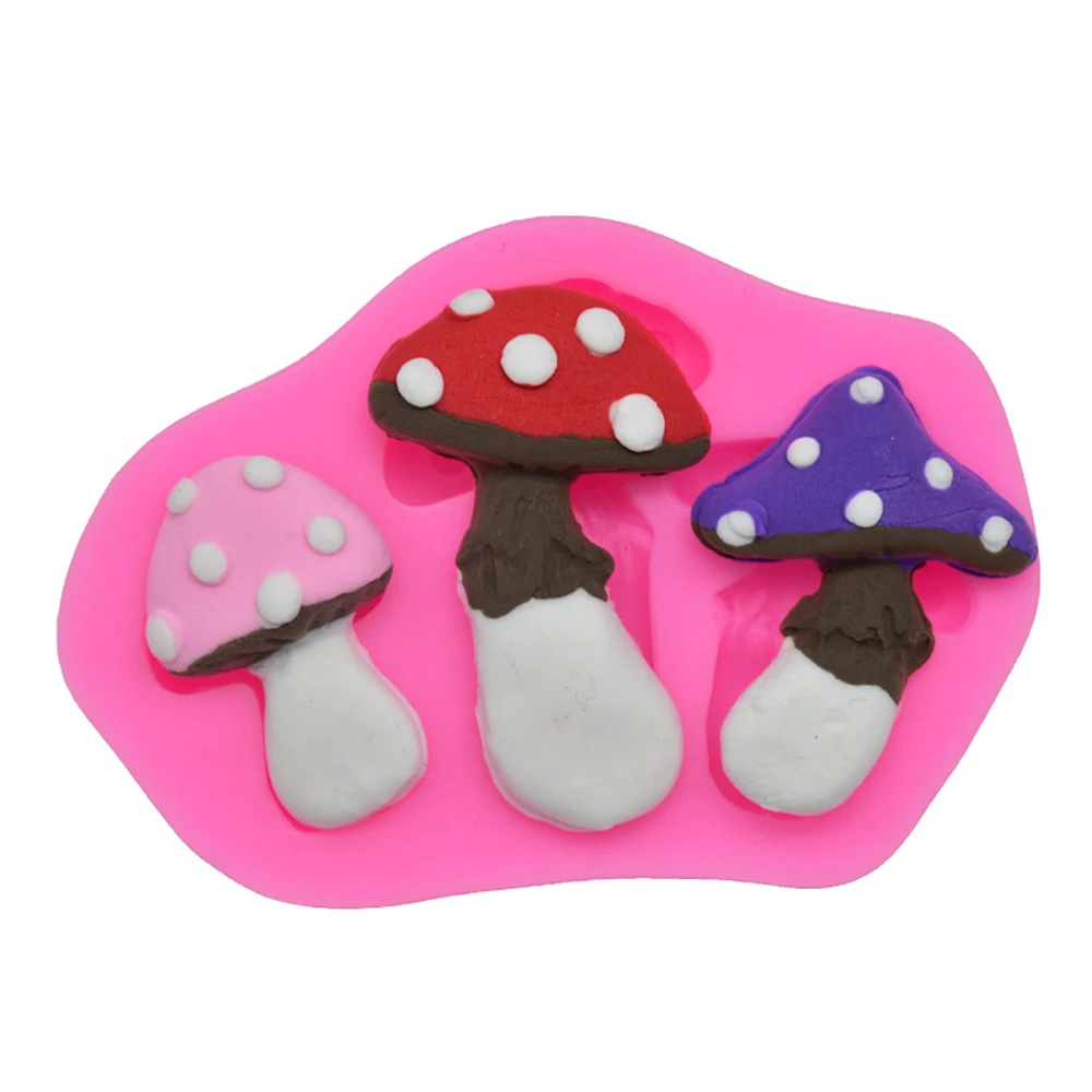 

Silicone Mold DIY Mushroom Fondant Cupcake Sugar Craft Bloom 3D Cake Mold Soap Moulds Chocolate Candy Pastry Baking Tool