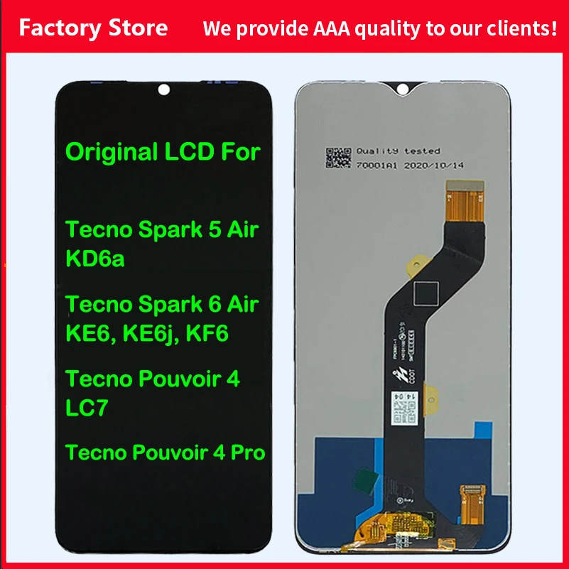 Для LC7 LC8 KD6 Spark 5 air Pouvoir 4 Pro KE6 Spark 6 Air LCD дисплей кодирующий преобразователь сенсорного экрана в сборе запасные части для ремонта