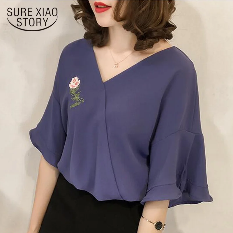 

blusas mujer de moda 2021 short sleeve women blouses casual tops chiffon blouse women shirts womens tops and blouses 3957 50