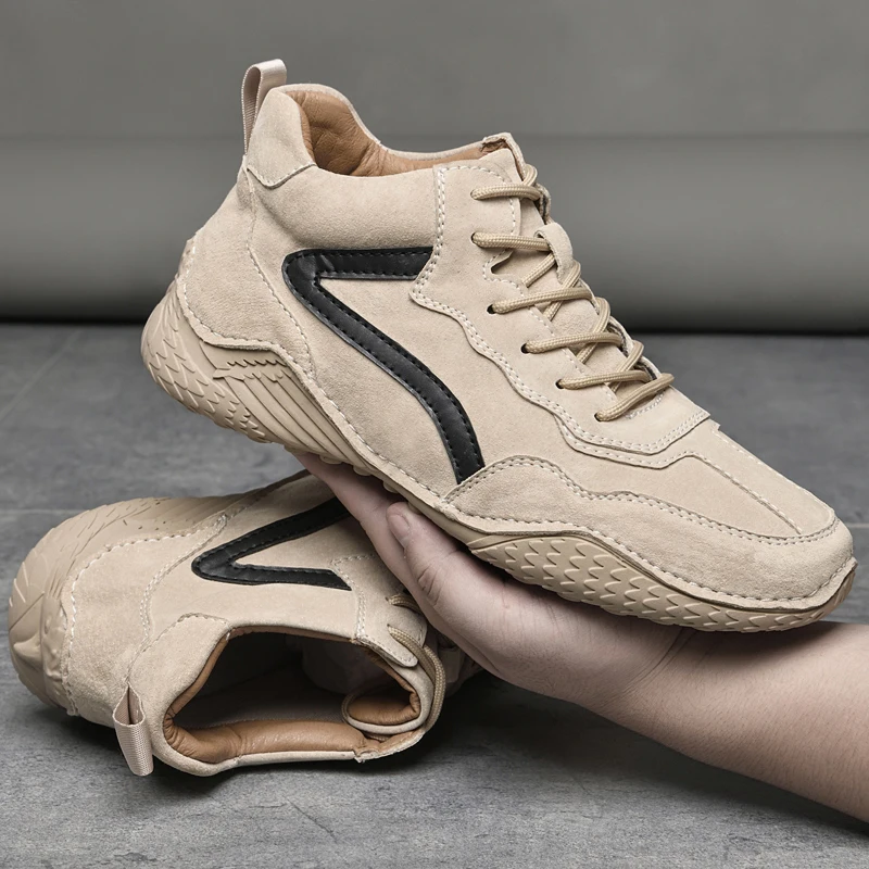 Xiaomi Winter Hiking Shoes Mens Trend High-Top Casual Martin Boots Outdoor Walking Shoes Desert Tooling Boots Sneakers For Plush