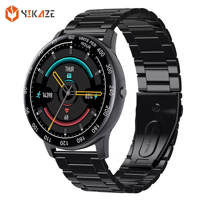 

2021 Smart Watch Men Heart Rate Fitness Tracker Watches for Women Kids Full Touch Round Waterproof Sport Smartwatch Android IOS
