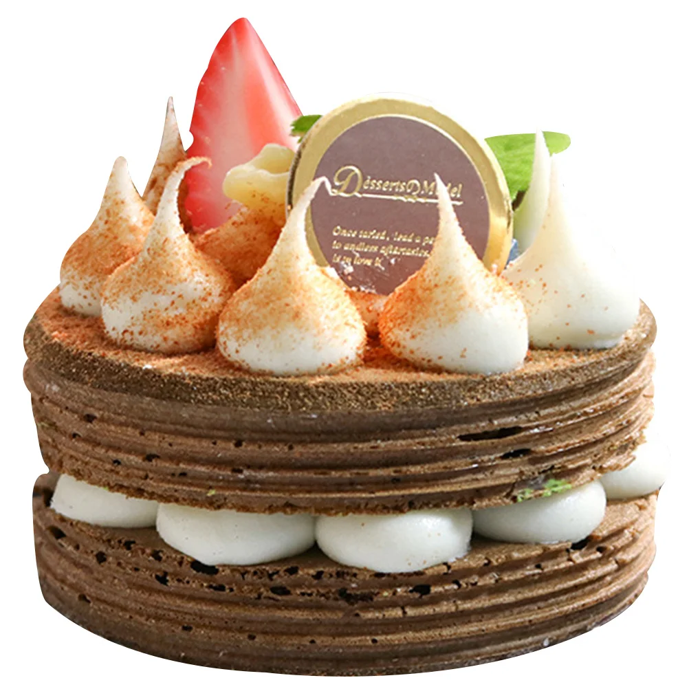

Artificial Cake Desktop Decor Realistic Fake Cakes Home Simulation Household Model Photo Props Decorations Chocolate