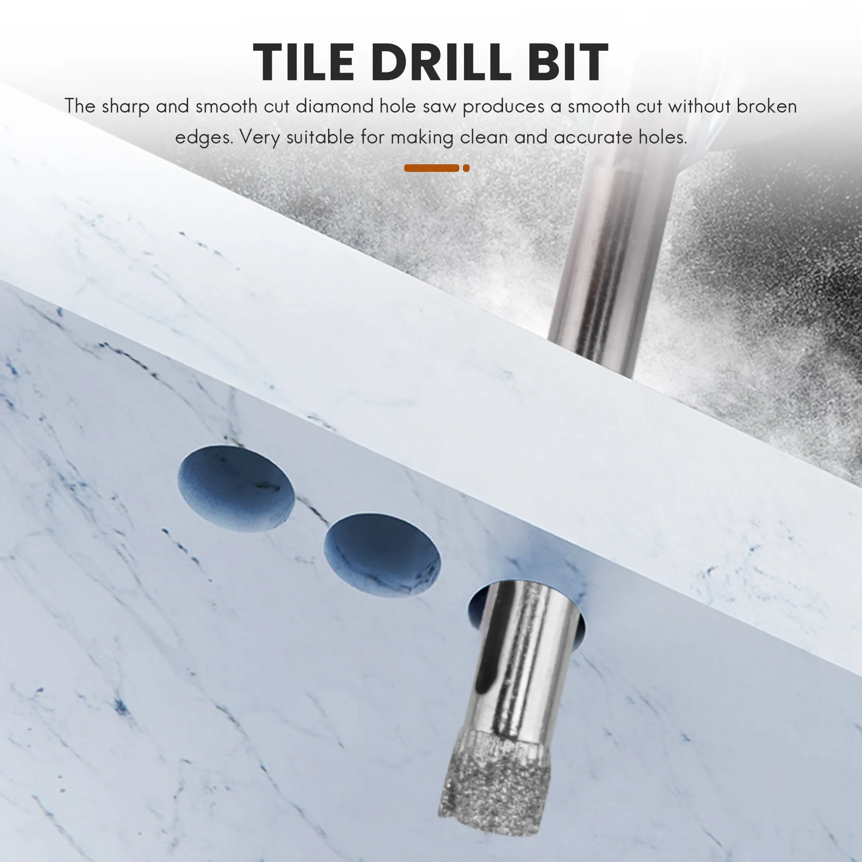 Набор сверл с алмазным покрытием 50 шт. кольцевая пила наконечником 6 мм для плитки