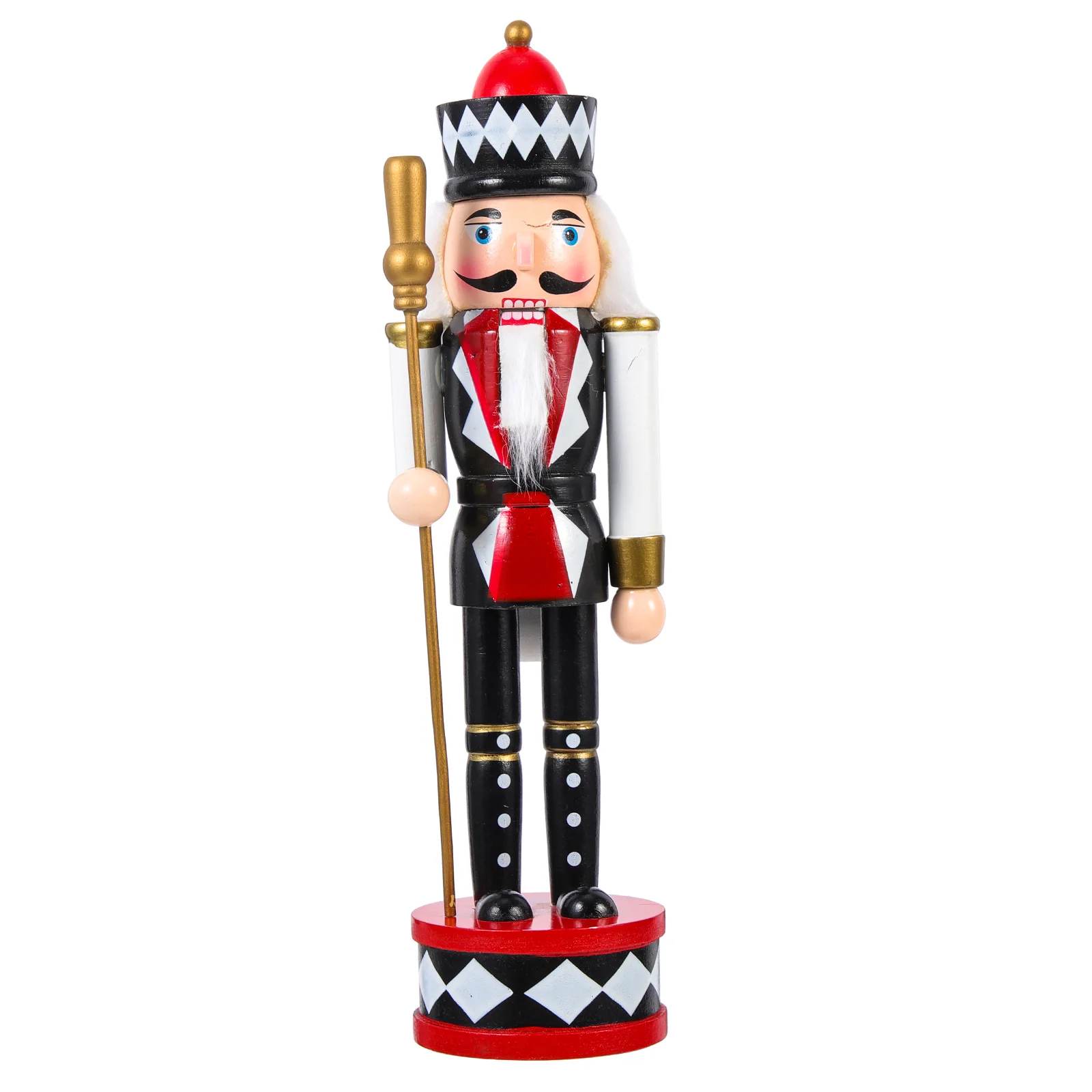 

Scepter Standing Drum Nutcracker Outdoor Tabletop Decor Xmas Figurines Wood Desktop Christmas Giant 150cm