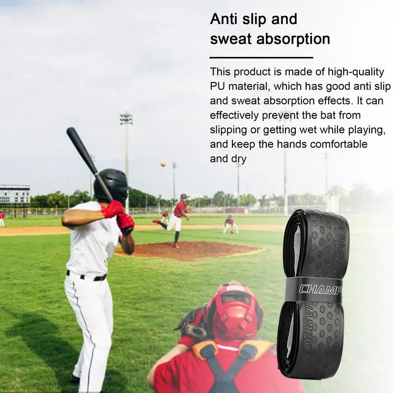 1 м лента для захвата летучей мыши бейсбола поглощающая пот теннисная ручка