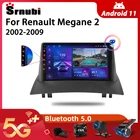 Автомагнитола Srnubi на Android 10 для Renault Megane 2 2002-2009, мультимедийный видеоплеер 2 Din с GPS-навигацией, головное устройство DVD для Carplay