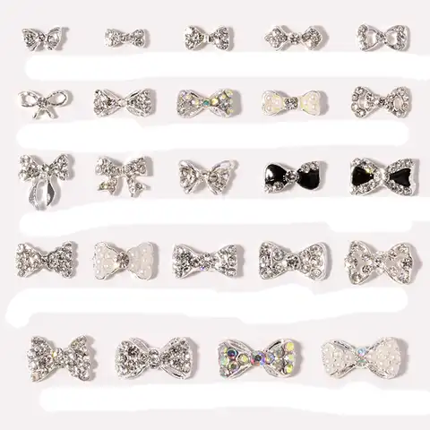 10 pcs., Jewelry for nails in the form of a bow