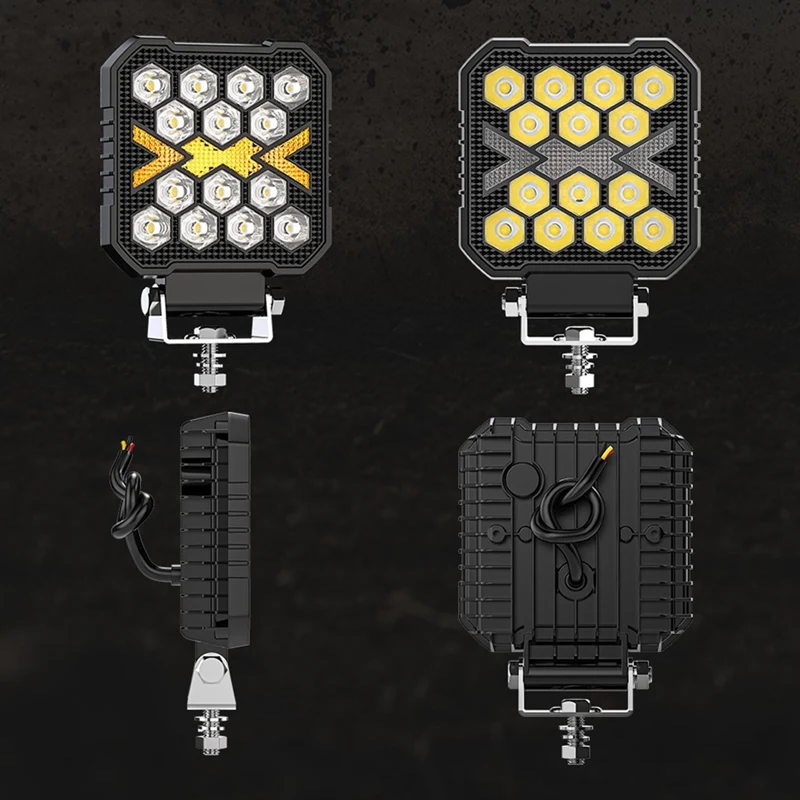4-дюймовые светодиодные рабочие фары для грузовика 30 Вт белый янтарный рабочий
