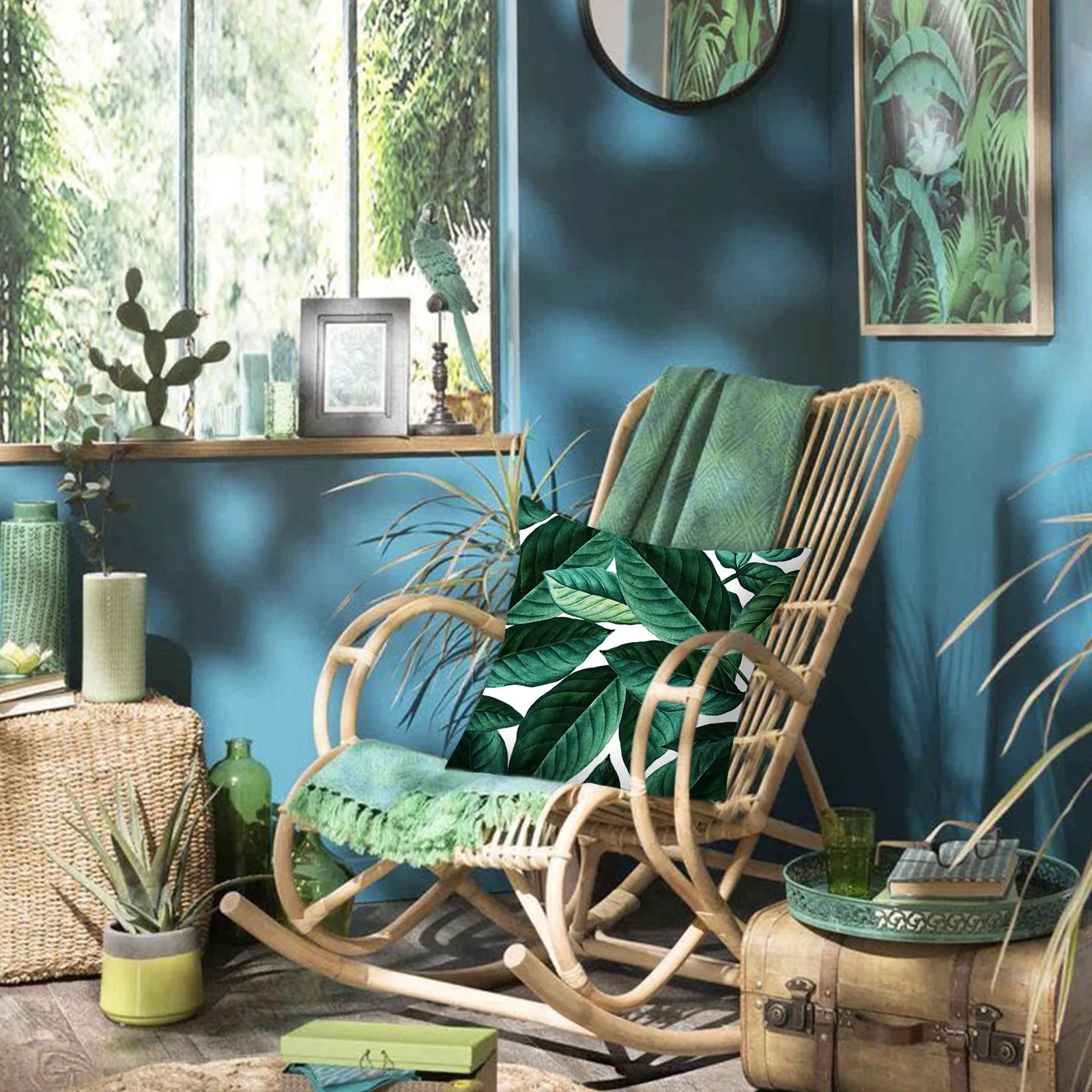 

Summer Tropical Plant Pillowcase Decorative Pillowcase Homeware Office Print Cushion