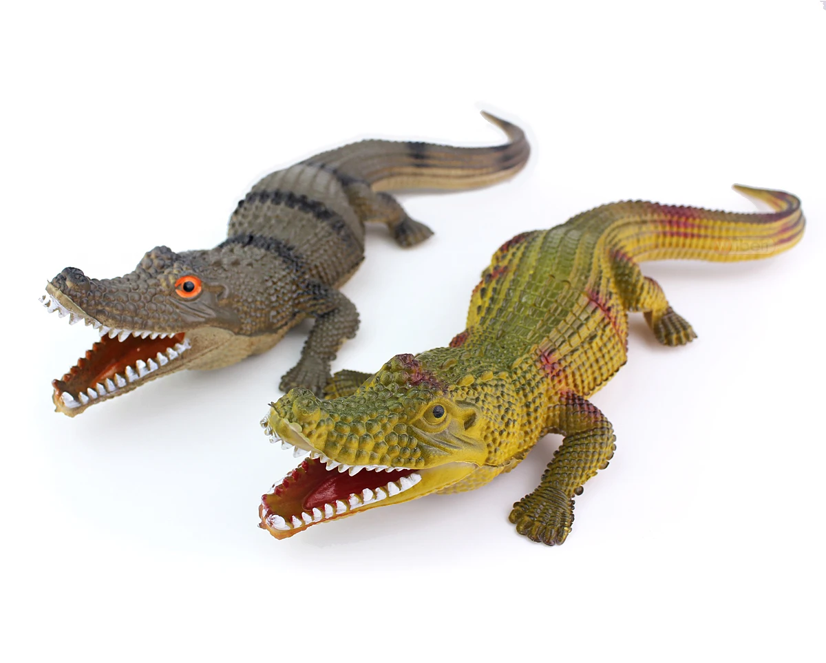 

New Simulation Marine Animal Model Crocodile Sound PVC Plastic Toy Children Early Education Puzzle Figure Model