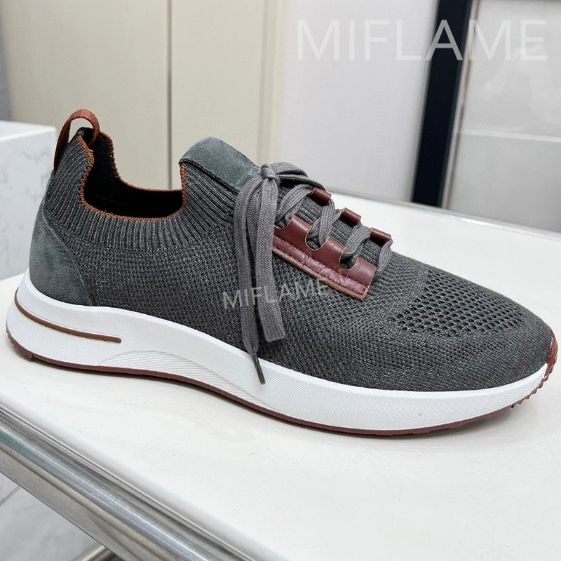 Роскошные брендовые трикотажные брифы для мужчин слипоны круглый носок шнуровка