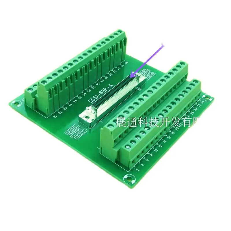 

SCSI68 Core Pin DB Hole Type Capture Card Transfer Relay Terminal 68P Core Terminal Block Terminal Board