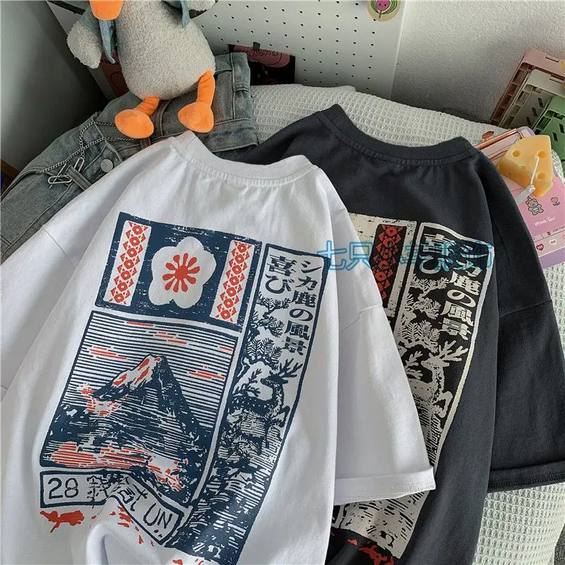 

Футболка оверсайз в стиле хип-хоп, с коротким рукавом и принтом