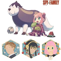 anime spy%c3%97family loid forger metal brooch suit collar pin collar badge anya forger yor forger metal anya forger cos accessories