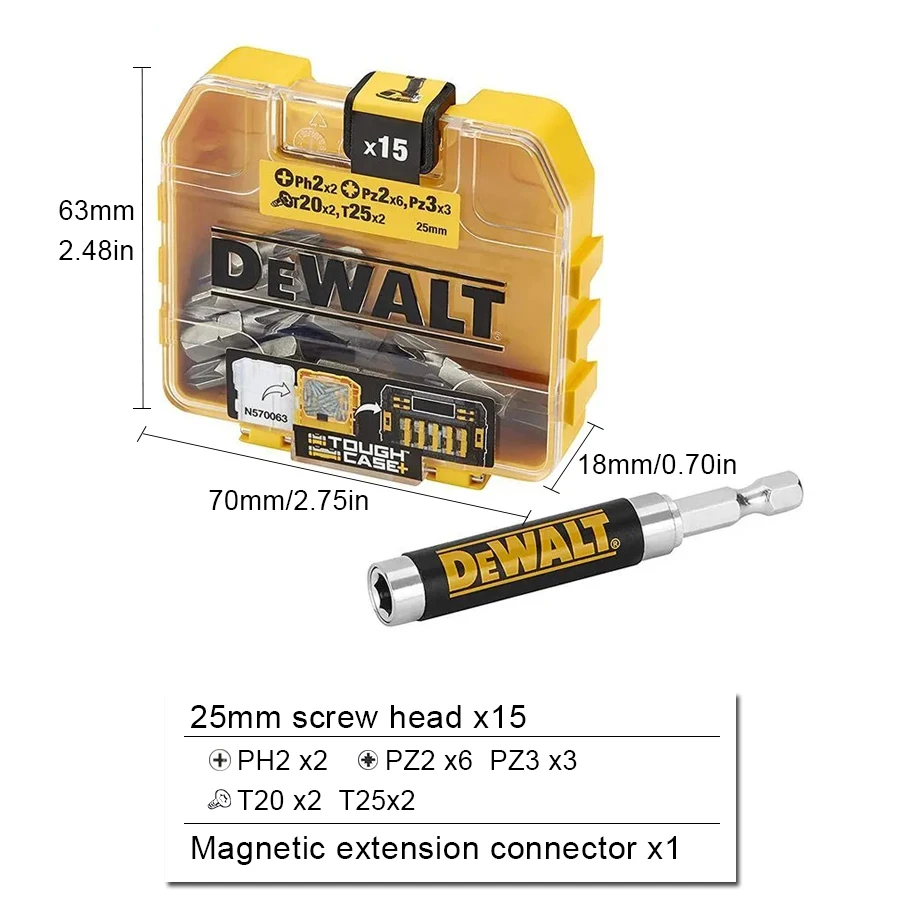 

Набор бит для отверток DEWALT DT71511-QZ 16 шт.