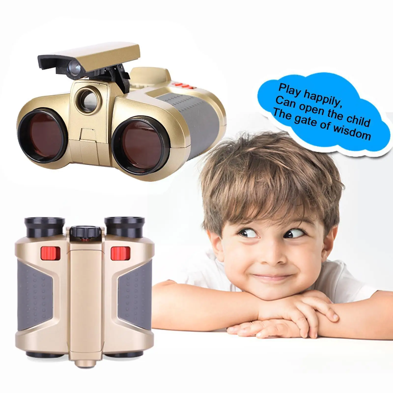 

Hot Selling 4x30 Binocular Telescope -up Light Night Toys Scope New Children Novelty Gifts Kid Boy Binoculars N1q3