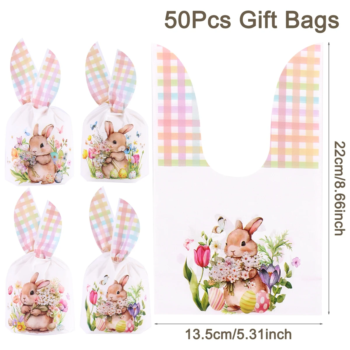 

50 шт. Подарочных пакетов с ушками кролика