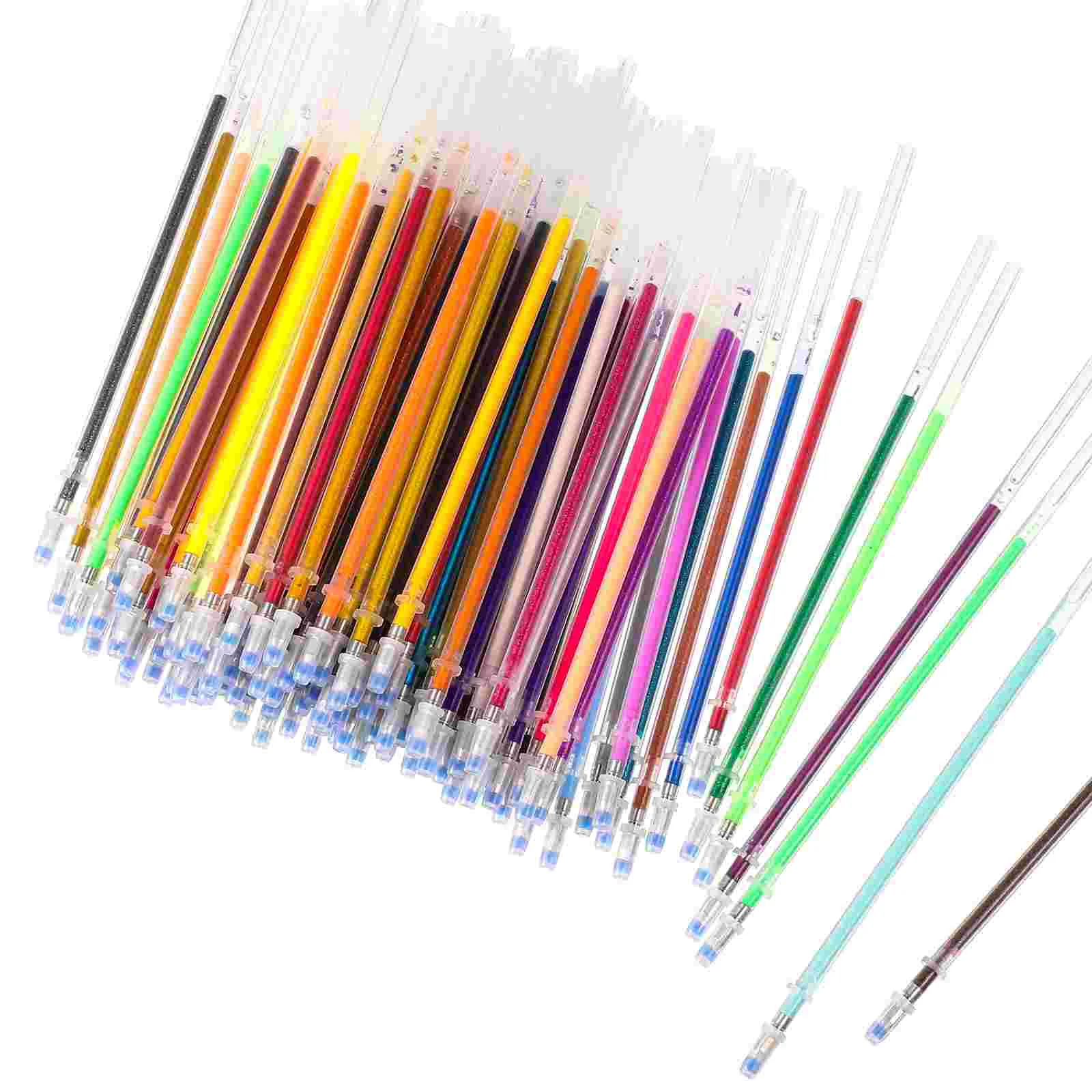 

TOYANDONA 100pcs Colorful Gel Pen Refills Bullet Pen Refill Student Stationery Office Supplies for Doodling Drawing (Mixed