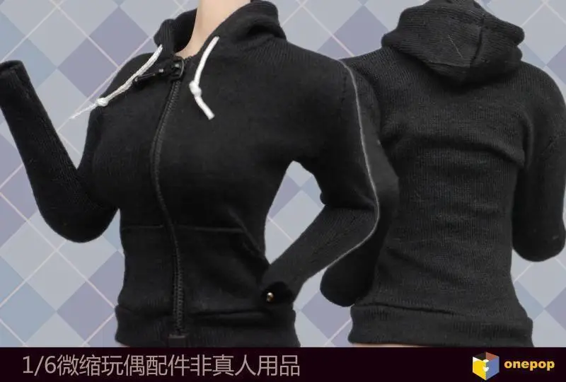 

1/6th Black Leisure Sport Coat Clothes Model For 12" Female Figure Toys