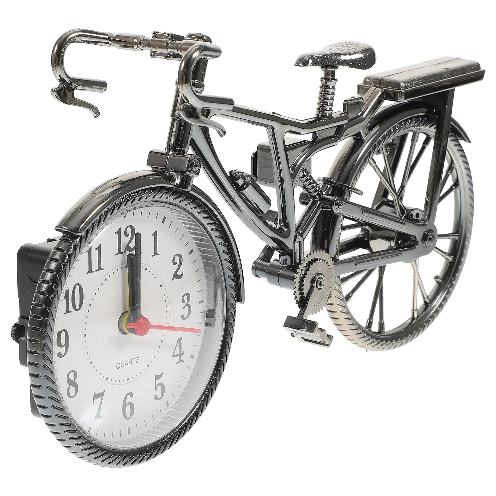 

Clock Table Bike Desk Alarm Vintage Office Gift Silent Bedside Mute Figurinemini Novelty Shelf Retro Decorative Model