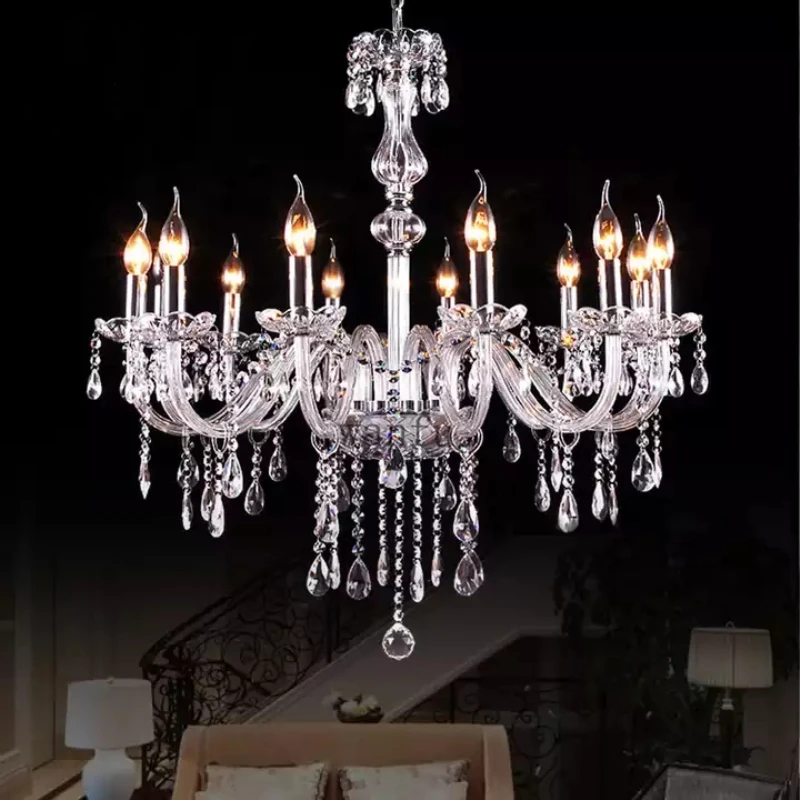 

Crystal chandelier, living room, hotel lobby, restaurant, guest lamp, modern home decoration, led glass candle, ceiling lamp
