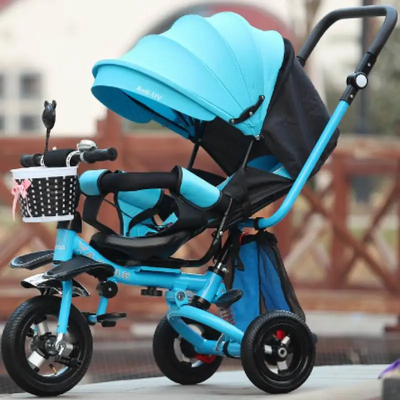Enlarge Baby Stroller lie on Child adjust seat tricycle child carriage Folded perambulat three in one for 1 month-6 years baby pushchair