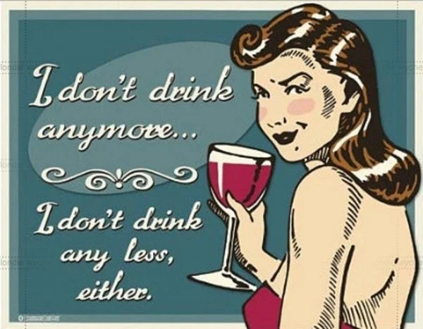 

I Don't Drink Anymore Any L Either Wine Tin Sign 30 x 20in