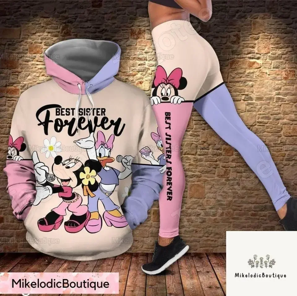Женская толстовка с 3D капюшоном Disney Duck костюм Y2k штаны для йоги уткой спортивные