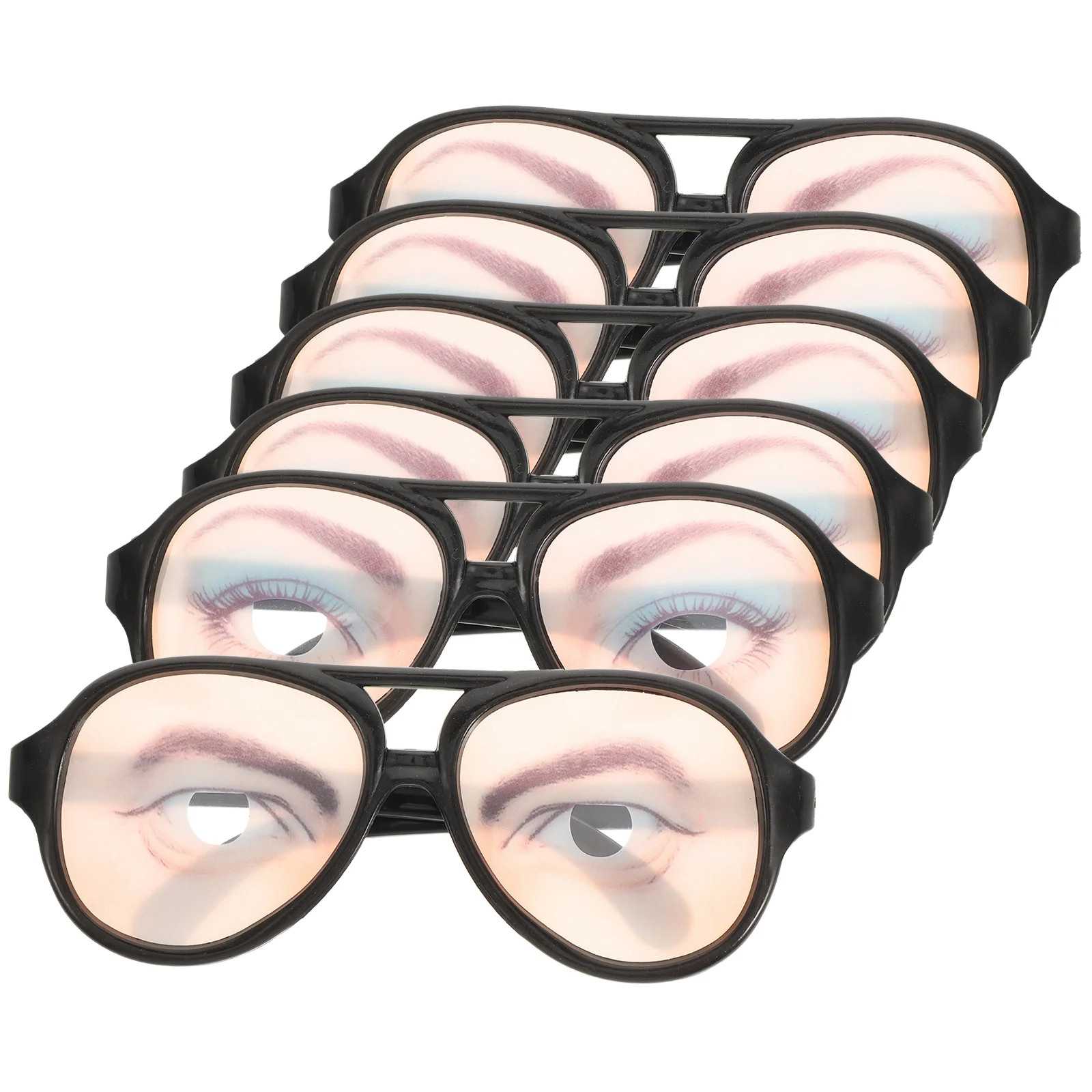 6 шт. чрезвычайно забавные очки в оправе для глаз озорное украшение аксессуар