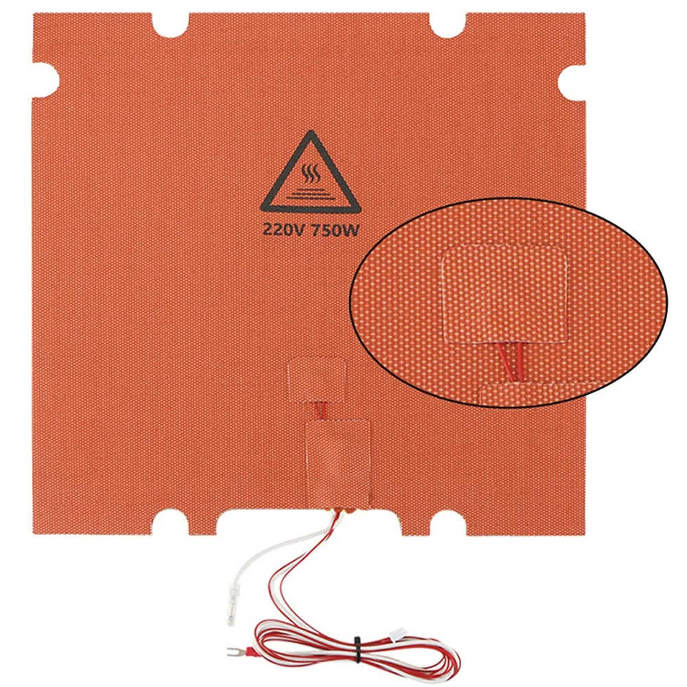 

Silicone Heated Pad Heating Pad with Hole 300mm 220V 750W for Voron 2.4 R2/Trident 3D Printer Parts Hot Bed