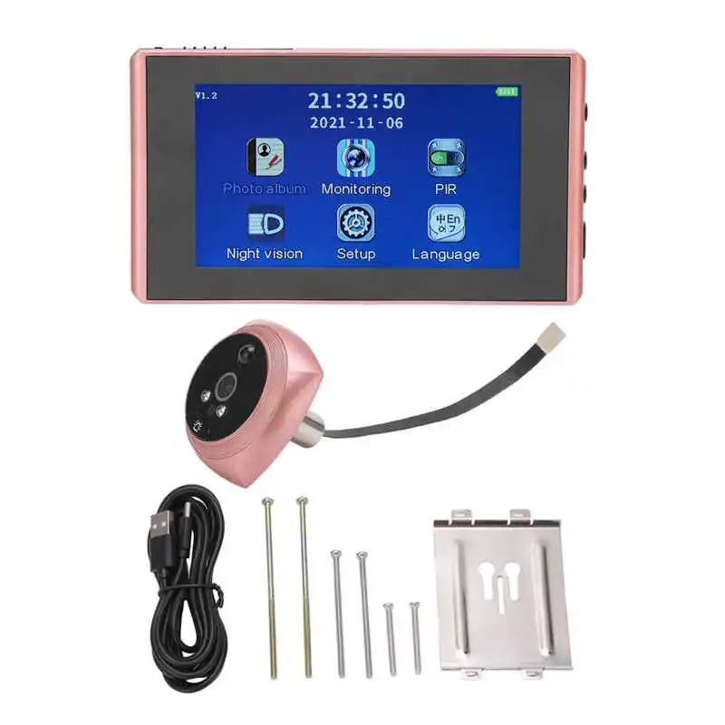 HD1080P 5 5-дюймовый цифровой дверной глазок видеоглазок цифровая дверная камера