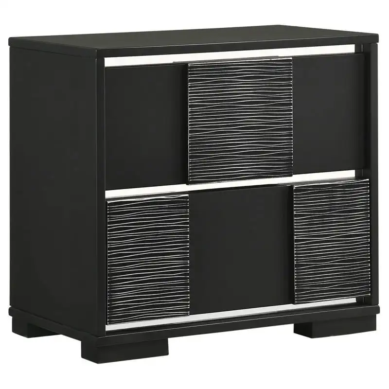 

2-drawer Nightstand Black