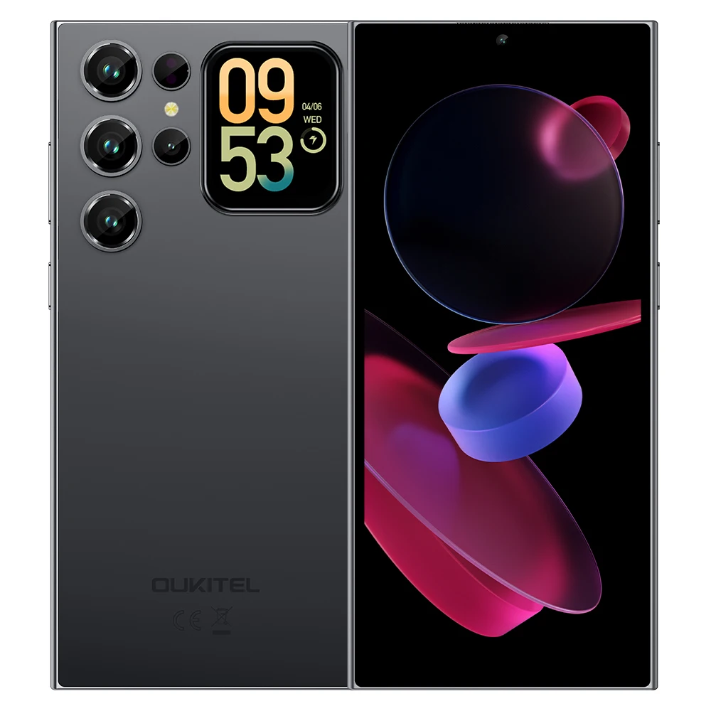 Фото Смартфон OUKITEL C72 с двумя экранами: 6.88-дюймовый HD+ дисплей 90 Гц и 1.81-дюймовый умный дополнительный экран, камера 64 МП с ИИ, 16 ГБ ОЗУ, 128 ГБ ПЗУ, аккумулятор 5150 мАч, Android 16 №1