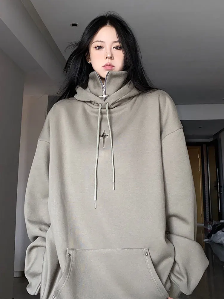 

Свитер с капюшоном Женский Новый Свободный свитшот Повседневная мода на весну и осень женские толстовки 2023 женская одежда