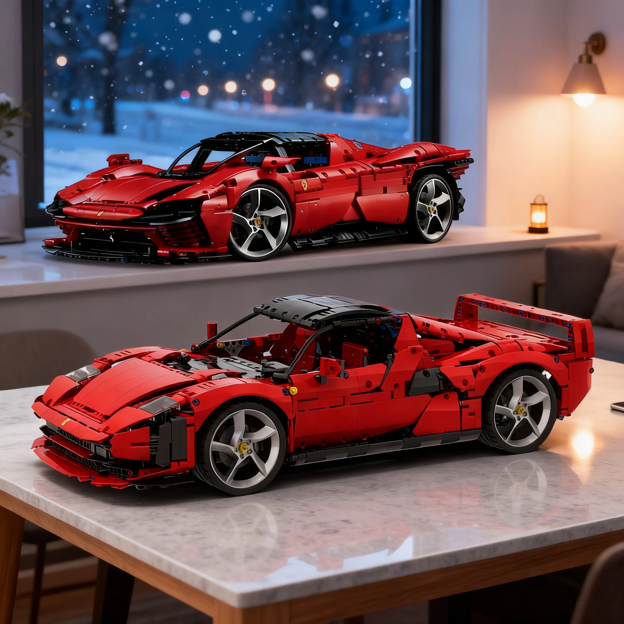 Фото 2898 деталей MOC Ferrari SC40: Конструктор, развивающая игрушка, идеальный подарок на Рождество, для творчества и сборки, для детей №1