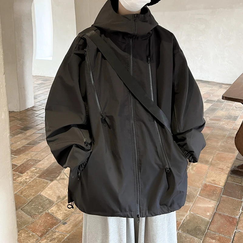 S For Men Outdoor Black Windbreak Bomber Men's Jacket Coat