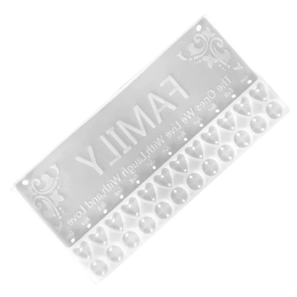 

Mold Resin Hanging Family Silicone Molds Epoxy Calendar Diy Tag Clipboard Making Word Sign Mould Ornament Crystal Pendant