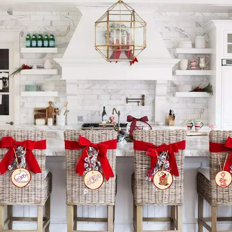 

Кусочки натурального дерева, 50 шт., 2,4-2,8 дюйма, набор из необработанной древесины для рукоделия, с отверстиями, деревянные круги для рукодели...