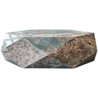 rhombus creative living room home special-shaped light luxury high-end designer marble coffee table green